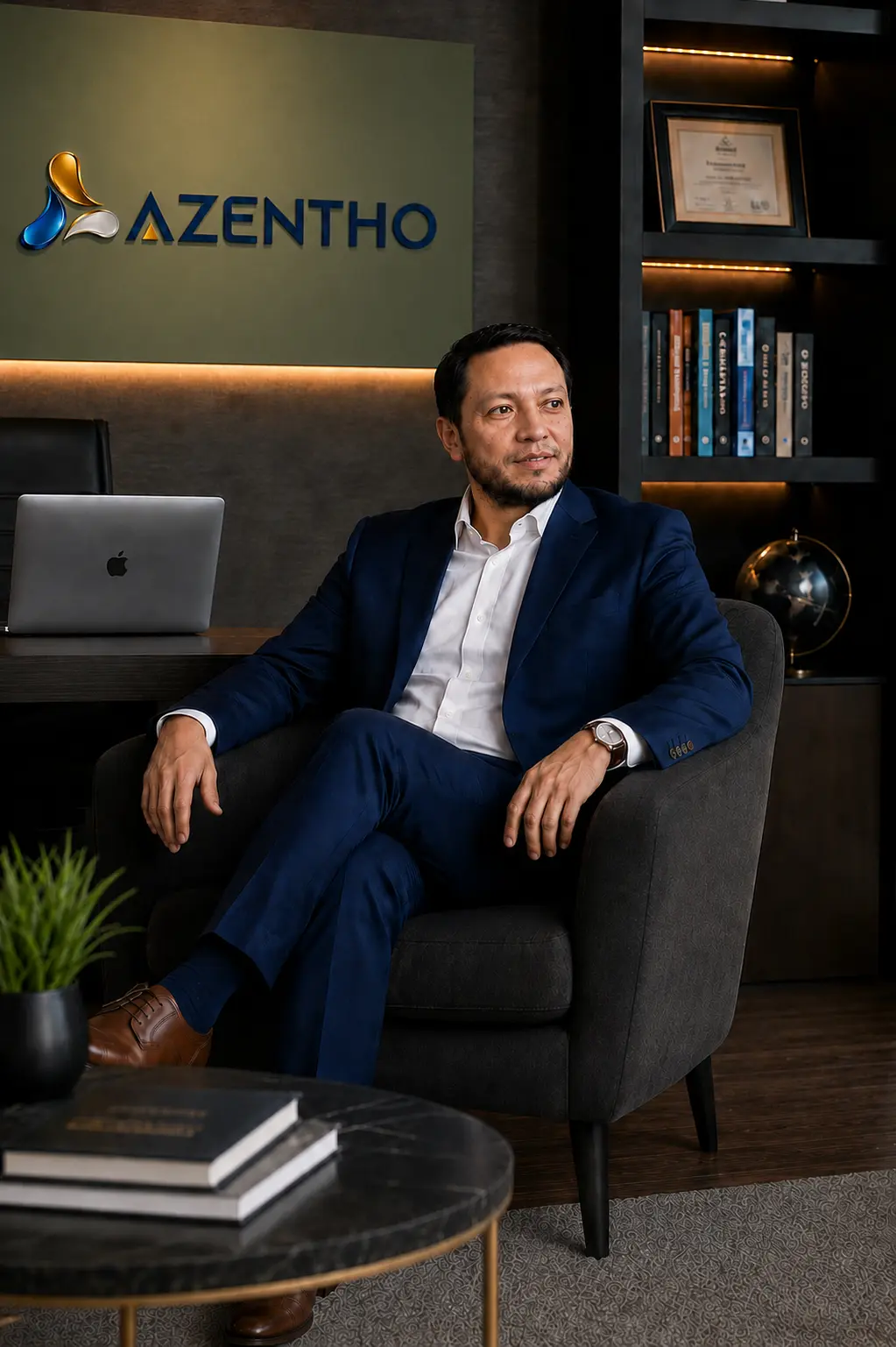 Fundador y director de AZENTHO en su oficina